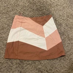 Pink geometric skirt